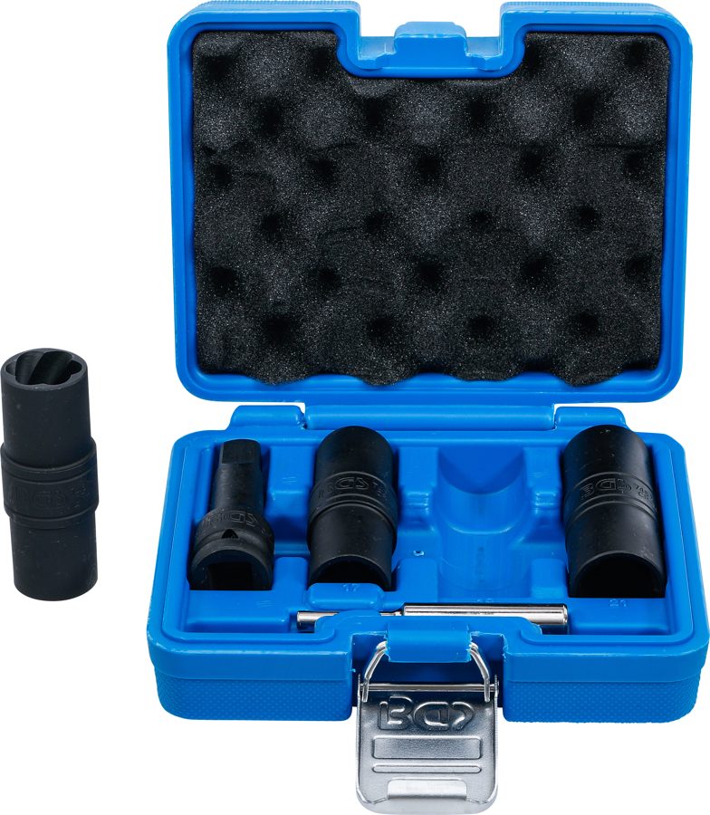 Jaudas speciālās uzgriežņu atslēgas reverso ieliktņu komplekts | Sešstūris un skrūvgriezis 17 - 19 - 21 mm | 12,5 mm (1/2 collas) | 3 gab.
