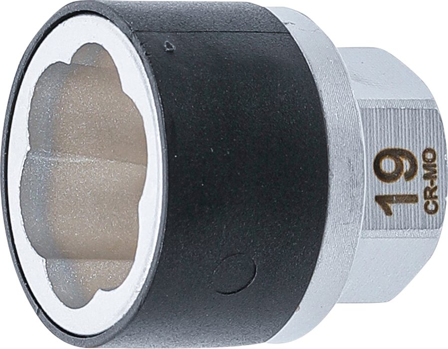 Spirālveida profila uzgriežņu atslēgas ieliktnis / skrūvju nosūcējs | Piedziņas ārējais sešstūris 19 mm | SW 19 mm