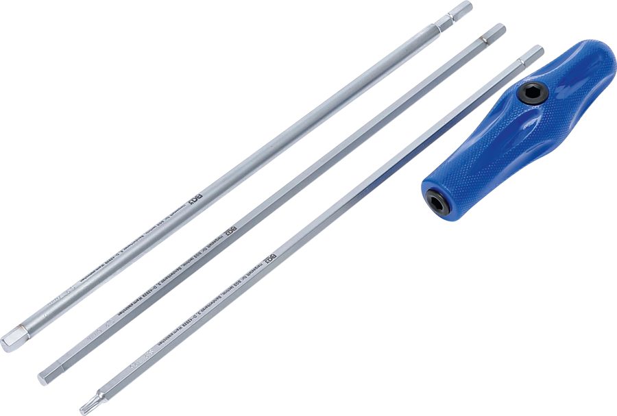 Īpašs skrūvgriežu komplekts | T-profils (Torx) | Sešstūra ligzda | 4 gab.