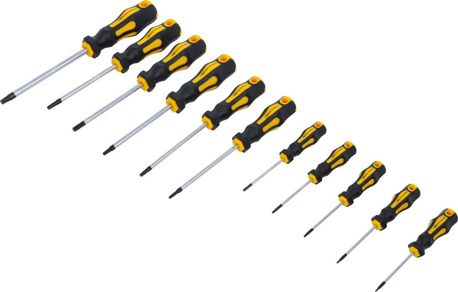 Skrūvgriežu komplekts | T-profils (Torx) T6 - T40 | 11 gab.