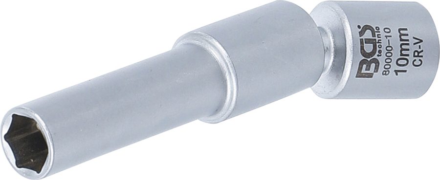 Kvēlsveces un aizdedzes sveces savienojuma ieliktnis | Piedziņas iekšējais kvadrāts 10 mm (3/8") | SW 10 mm