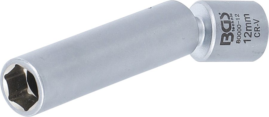 Kvēlsveces un aizdedzes sveces savienojuma ieliktnis | Piedziņas iekšējais kvadrāts 10 mm (3/8") | SW 12 mm