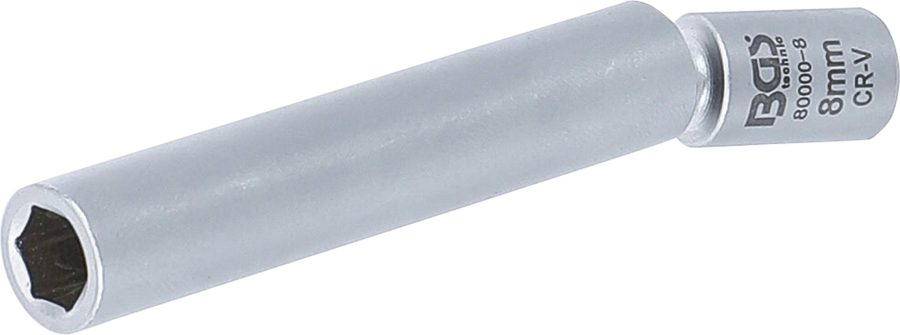 Kvēlsveces un aizdedzes sveces savienojuma ieliktnis | Piedziņas iekšējais kvadrāts 6,3 mm (1/4") | SW 8 mm