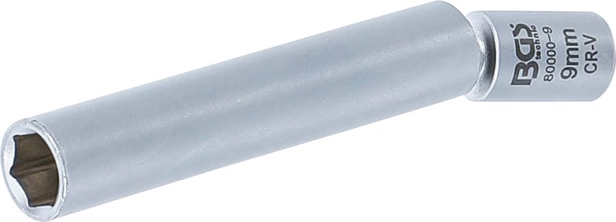 Kvēlsveces un aizdedzes sveces savienojuma ieliktnis | Piedziņas iekšējais kvadrāts 6,3 mm (1/4") | SW 9 mm