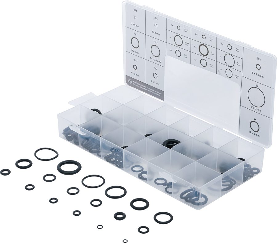 O-Ring-Sortiment | Ø 3 - 22 mm | 225-tlg.