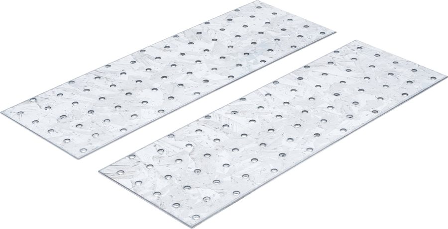 Tērauda perforētu plākšņu komplekts | 300x100x2mm | 2 gab.