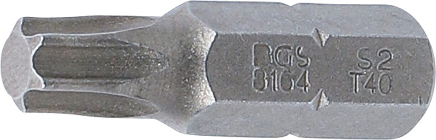 Bits | Garums 30mm | Ārējā sešstūra piedziņa 8 mm (5/16") | T veida profils (Torx) T40