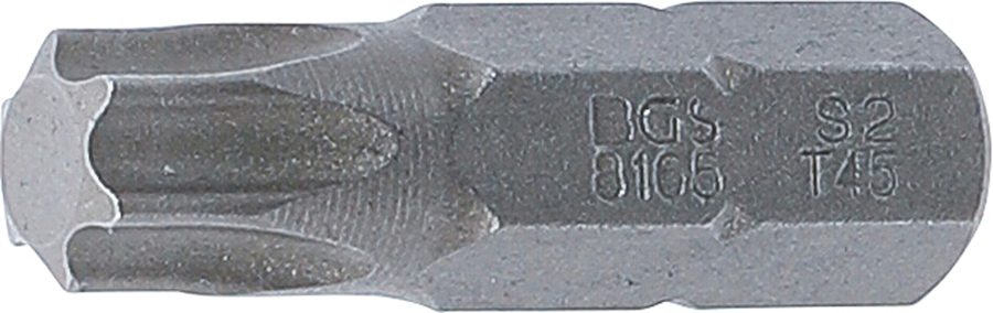 Bits | Garums 30mm | Ārējā sešstūra piedziņa 8 mm (5/16") | T veida profils (Torx) T45