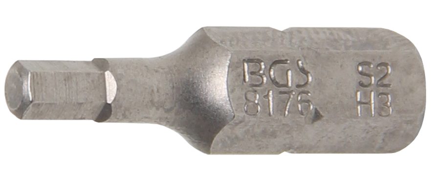 Bits | Garums 25mm | Piedziņas ārējais sešstūris 6,3 mm (1/4 collas) | iekšējais sešstūris 3 mm
