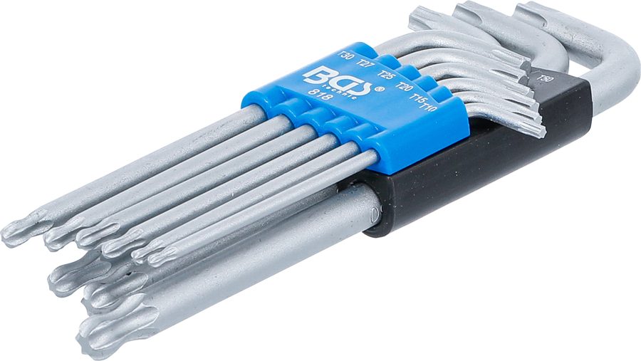 L-atslēgu komplekts | T-profils (Torx) ar lodveida galvu | T10 - T50 | 9 gab.
