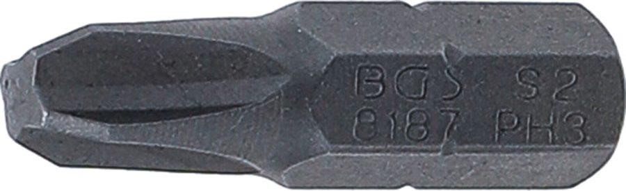 Bits | Garums 25mm | Ārējā sešstūra piedziņa 6,3 mm (1/4") | Phillips PH3