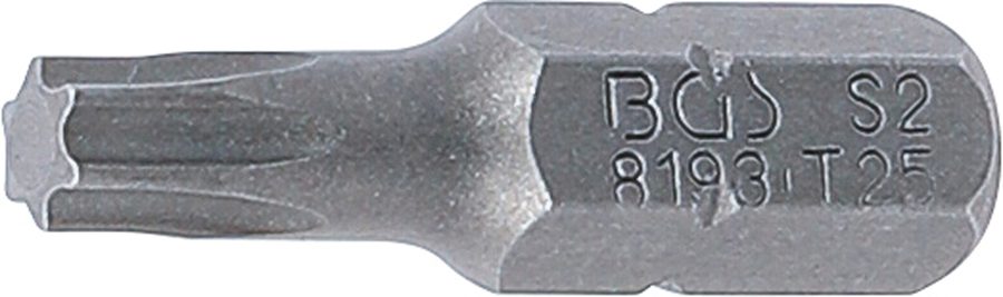 Bits | Garums 25mm | Ārējā sešstūra piedziņa 6,3 mm (1/4") | T veida profils (Torx) T25