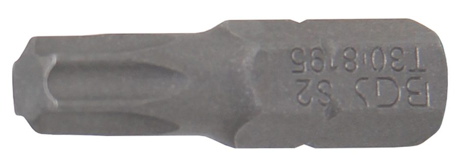 Bits | Garums 25mm | Ārējā sešstūra piedziņa 6,3 mm (1/4") | T veida profils (Torx) T30