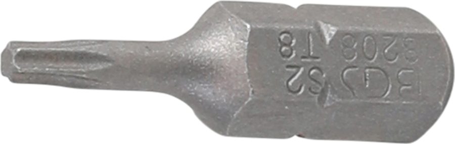 Bits | Garums 25mm | Ārējā sešstūra piedziņa 6,3 mm (1/4") | T veida profils (Torx) T8