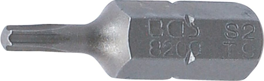 Bits | Garums 25mm | Ārējā sešstūra piedziņa 6,3 mm (1/4") | T veida profils (Torx) T9