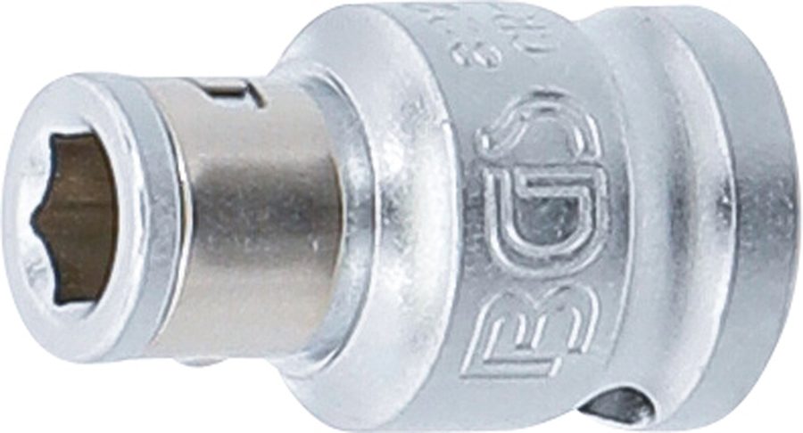 Uzgaļu adapteris ar turēšanas lodi | Iekšējais kvadrāts 10 mm (3/8 collas) | Iekšējais sešstūris 6,3 mm (1/4 collas)