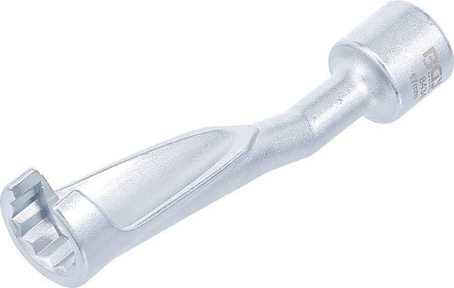 Īpaša atslēga injekcijas līnijām | priekš BMW, Opel 2.5TD, Mercedes-Benz | Piedziņa 12,5 mm (1/2") | SW 17 mm