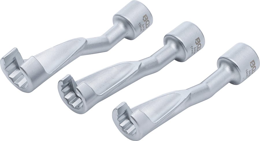 Līnijas taustiņu komplekts, atvērts | Piedziņas iekšējais kvadrāts 12,5 mm (1/2 collas) | SW 14–17–19 mm