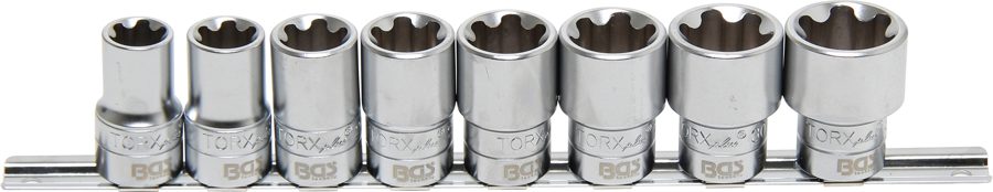 Uzgriežņu atslēgu ieliktņu komplekts T-Profile Plus (Torx Plus) | Piedziņas iekšējais kvadrāts 12,5 mm (1/2") | SW 18EP - 32EP | 8 gab.
