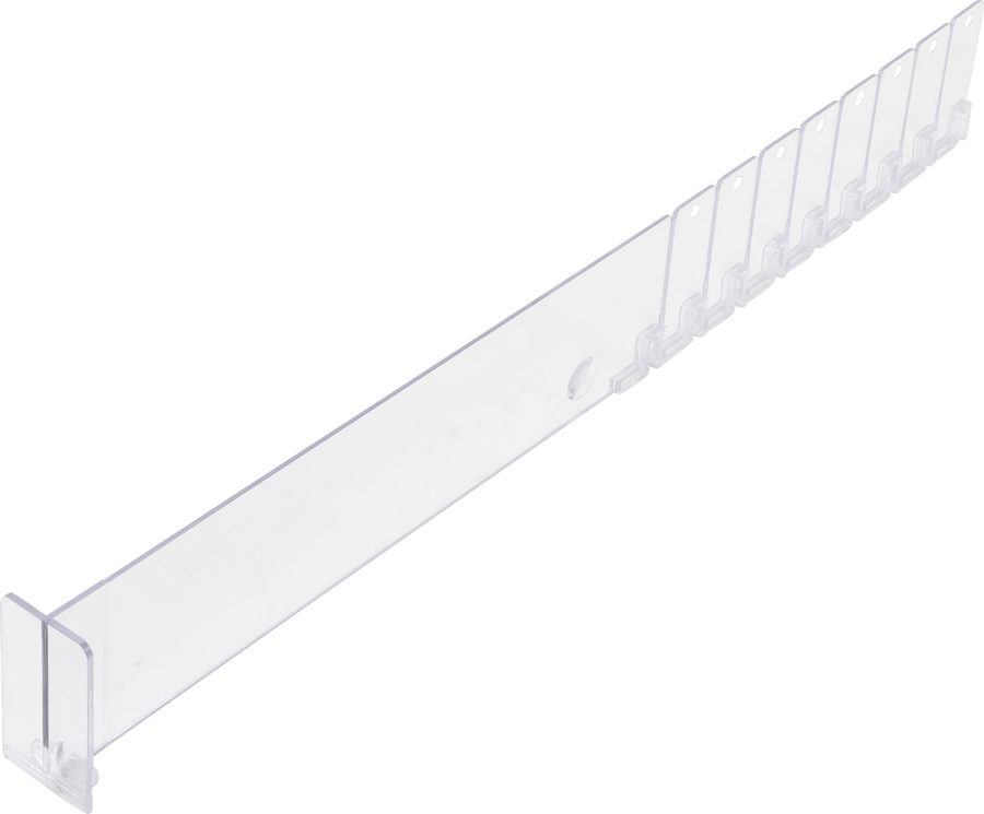 Plastmasas sadalītājs | caurspīdīgs | 285/480x60 mm