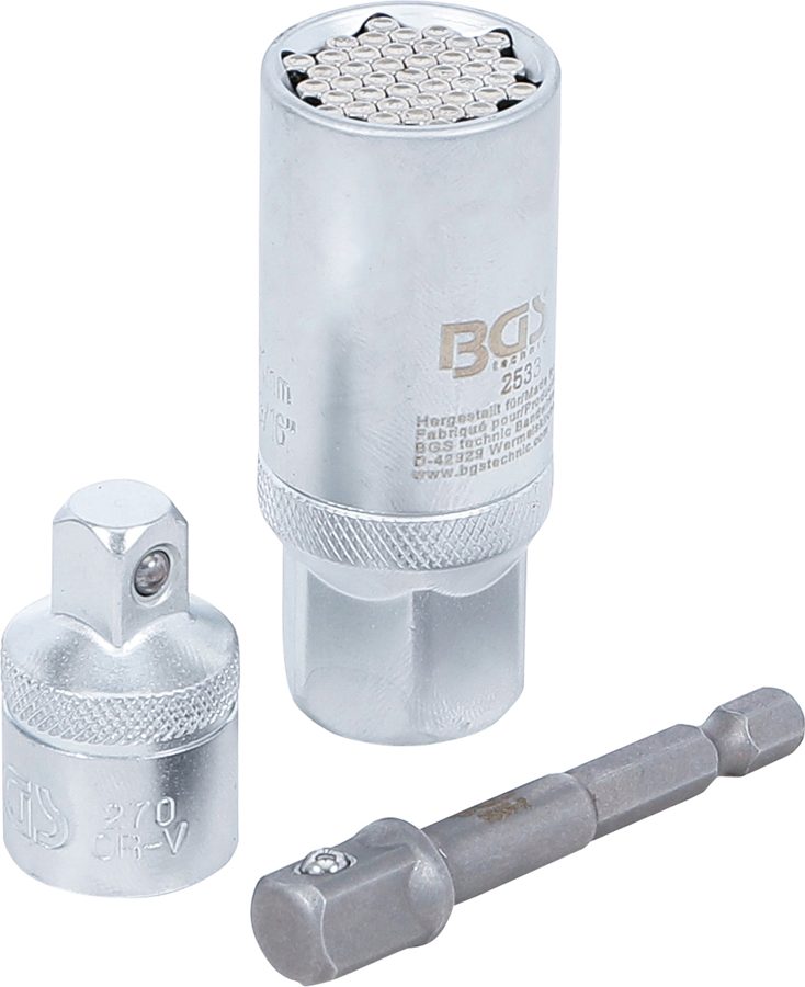 Daudzfunkcionāls ar adapteru komplektu | 10 mm (3/8") | SW 9 - 21 mm | 3 gab.