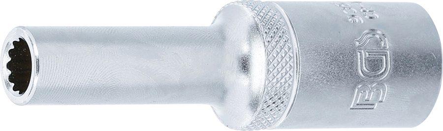 Uzgriežņu atslēgas ieliktnis, divpadsmit punktu, dziļš | Piedziņas iekšējais kvadrāts 12,5 mm (1/2") | SW 8 mm