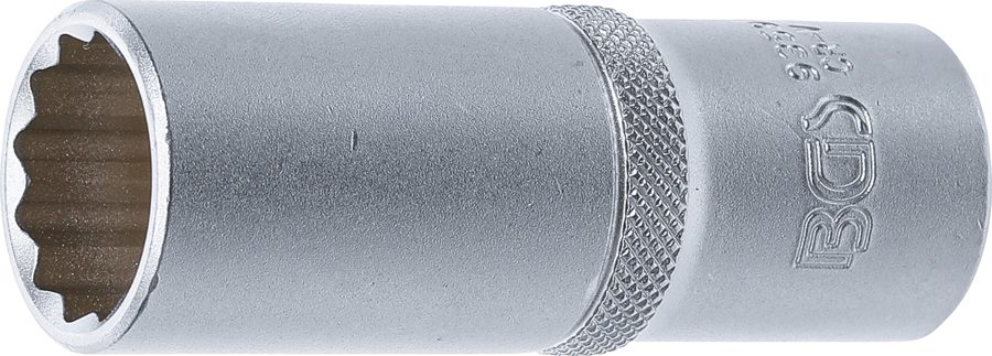 Uzgriežņu atslēgas ieliktnis, divpadsmit punktu, dziļš | Piedziņas iekšējais kvadrāts 12,5 mm (1/2") | SW 20 mm