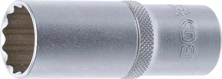 Uzgriežņu atslēgas ieliktnis, divpadsmit punktu, dziļš | Piedziņas iekšējais kvadrāts 12,5 mm (1/2") | SW 21 mm