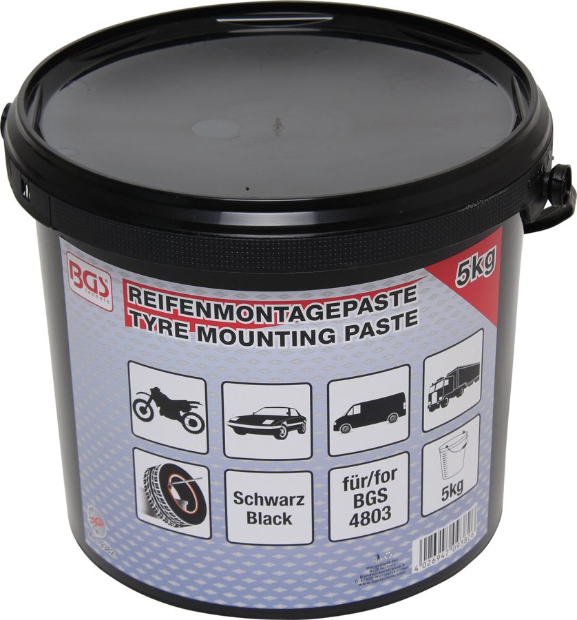 Riepu montāžas pasta | melns | 5kg