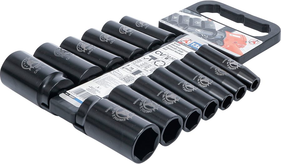 Triecienligzdas uzgriežņu atslēgu ieliktņu komplekts | Piedziņa 12,5 mm (1/2") | SW 10 - 32 mm | 13 gab.