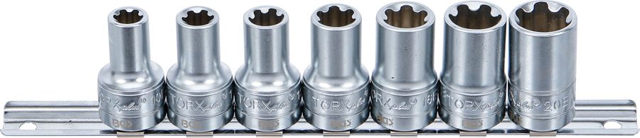 Uzgriežņu atslēgu ieliktņu komplekts T-Profile Plus (Torx Plus) | Iekšējā kvadrātveida piedziņa 10 mm (3/8") | SW 10EP - 20EP | 7 gab.