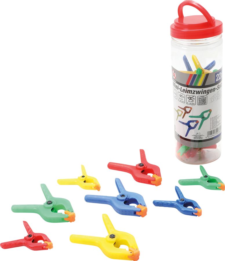 Mini līmes skavu komplekts | ABS plastmasa | 22 gab.