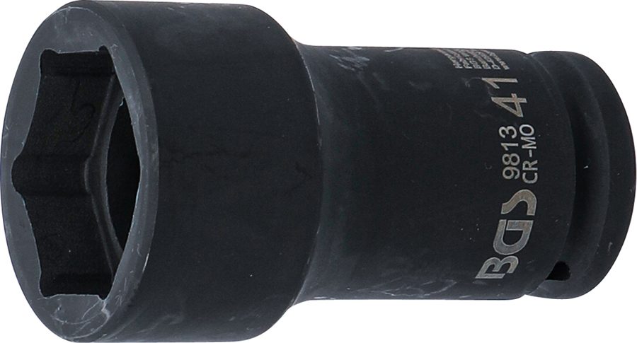 Triecienligzdas uzgriežņu atslēgas ieliktnis, sešstūris, dziļš | Iekšējā kvadrātveida piedziņa 20 mm (3/4") | SW 41 mm | FUSO / Mitsubishi
