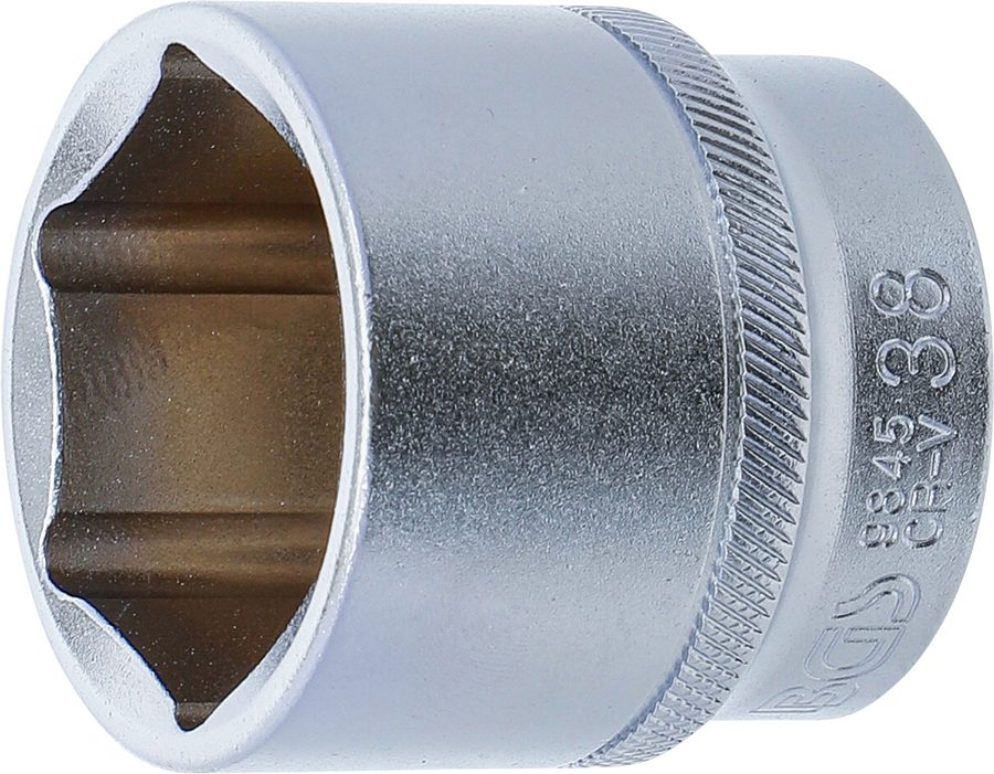 Uzgriežņu atslēgas ieliktnis sešstūris | Piedziņas iekšējais kvadrāts 12,5 mm (1/2") | SW 38 mm