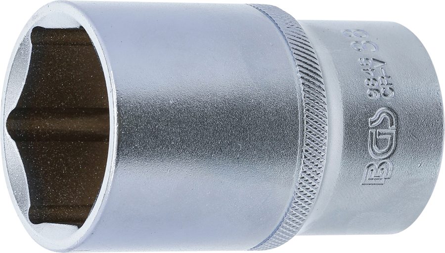 Uzgriežņu atslēgas ieliktnis sešstūris, dziļš | Piedziņas iekšējais kvadrāts 12,5 mm (1/2") | SW 38 mm