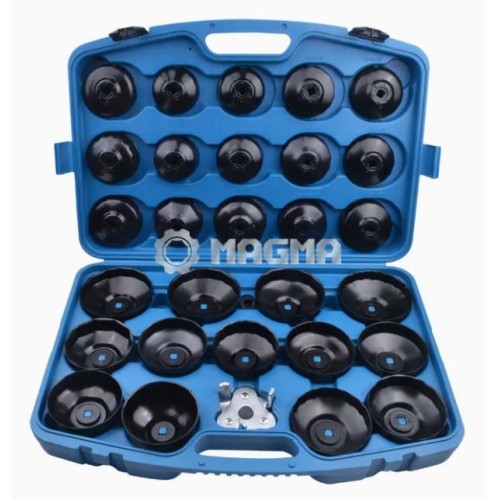 eļļas filtra atslēgu komplekts "kauss" 30 pr. , MAGMA, MG50038