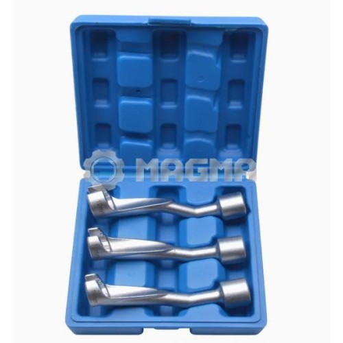 Degvielas padeves cauruļu uzgriežņu uzgriežņu atslēgas. Speciālas, 3 gab., 3/8", ar izgriezumu, 10-19 mm, MAGMA MG50802