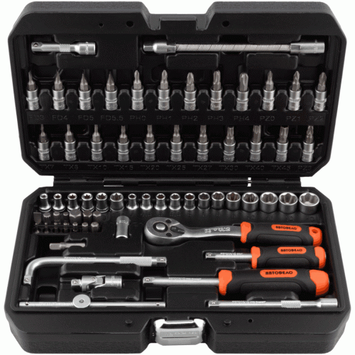 Profesionālais instrumenta komplekts 66 pr. 1/4"DR