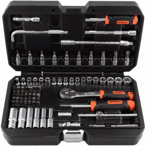 Profesionālais instrumenta komplekts 81 pr. 1/4"DR