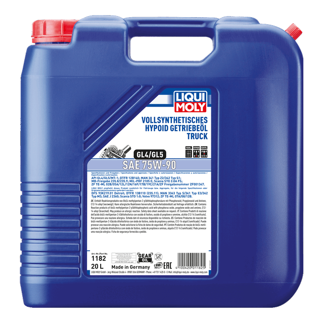 Fully Synthetic Hypoid-Gear Oil Truck (GL4/5) 75W-90
