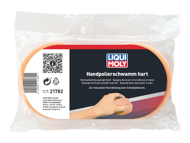 Hand polishing sponge hard (2 pieces)