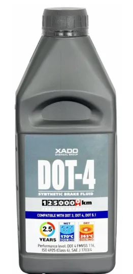 DOT-4 XADO Sintētiskais bremžu šķidrums 1L 1L
