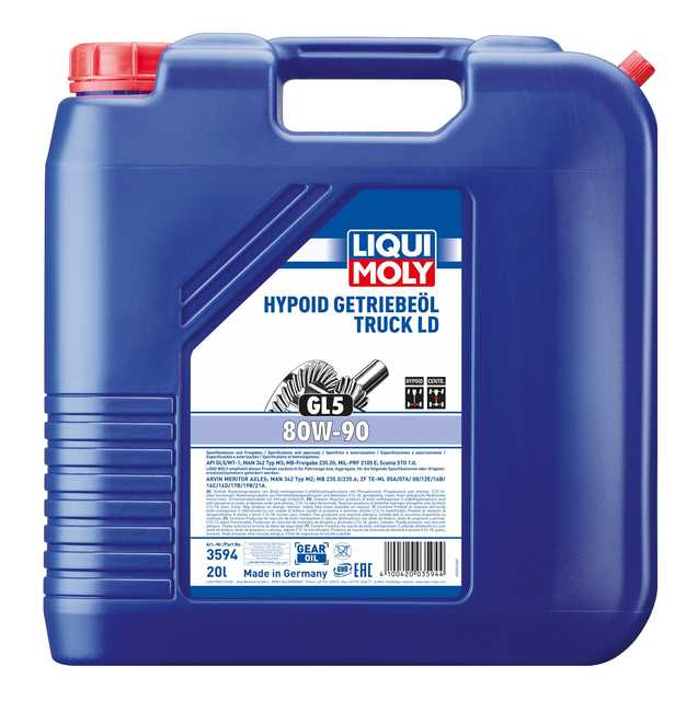 Hipoīdā transmisijas eļļa kravas auto (GL5) LD 80W-90 20 l