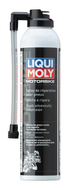 Motociklu riepu uzpildes un hermetizācijas līdzeklis 300 ml