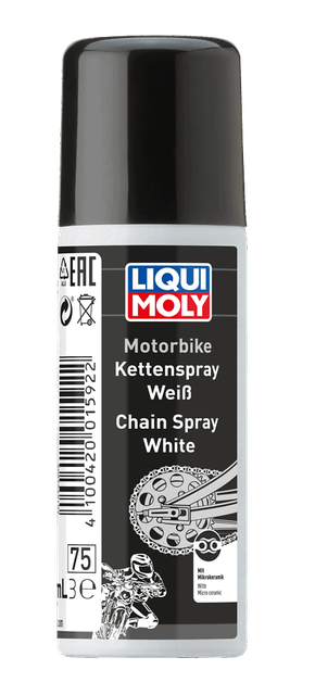 Motociklu ķēdes aerosols balts 50 ml