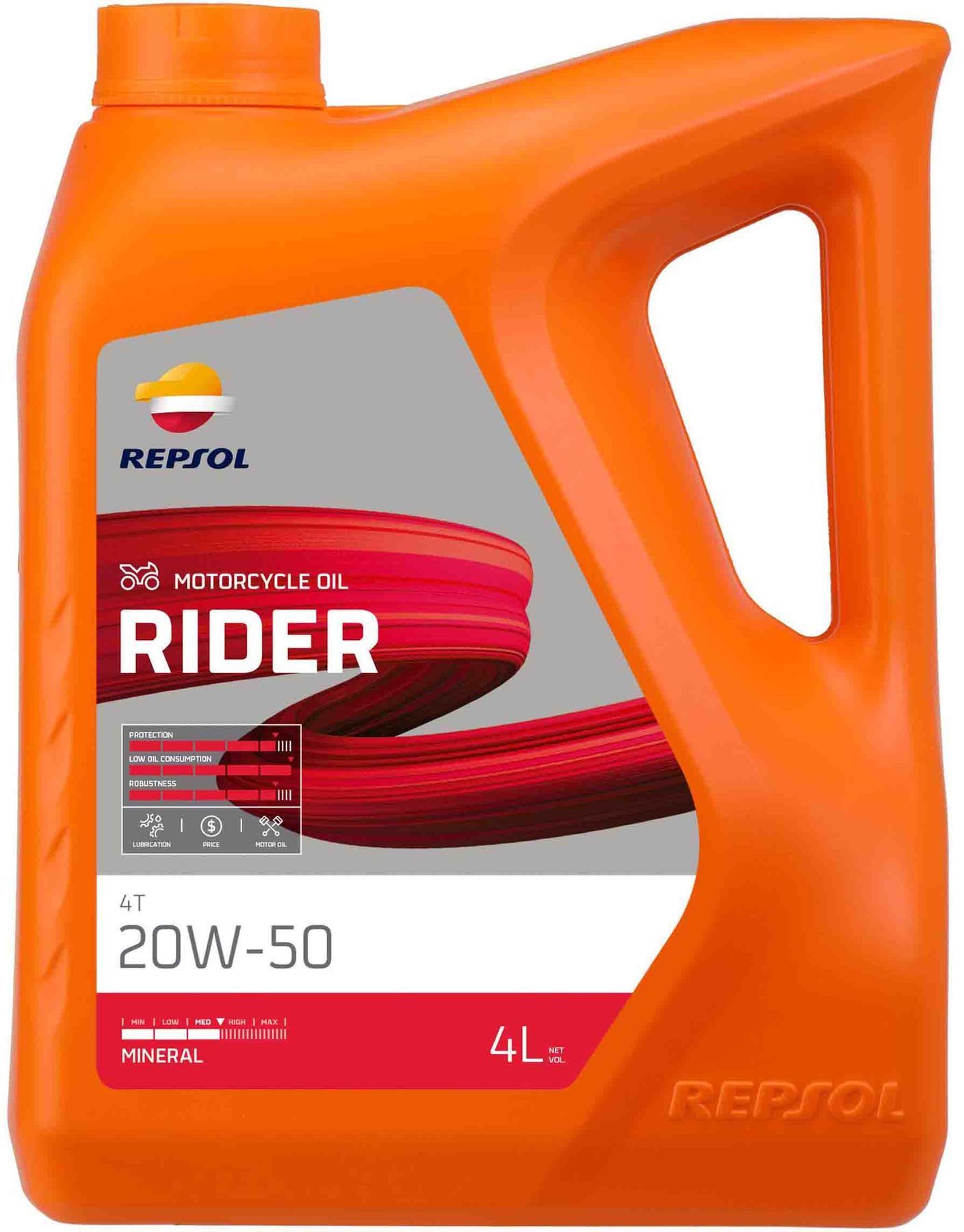 REPSOL MOTO RIDER 4T 20W-50 4L