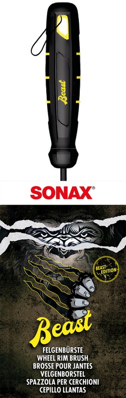 SONAX Microfibre Wheel Rim Brush BEAST, 1 vnt