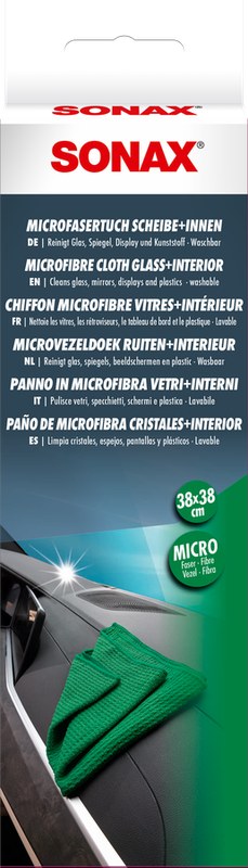 SONAX Microfibre Cloth Glass+Interior, 1 vnt