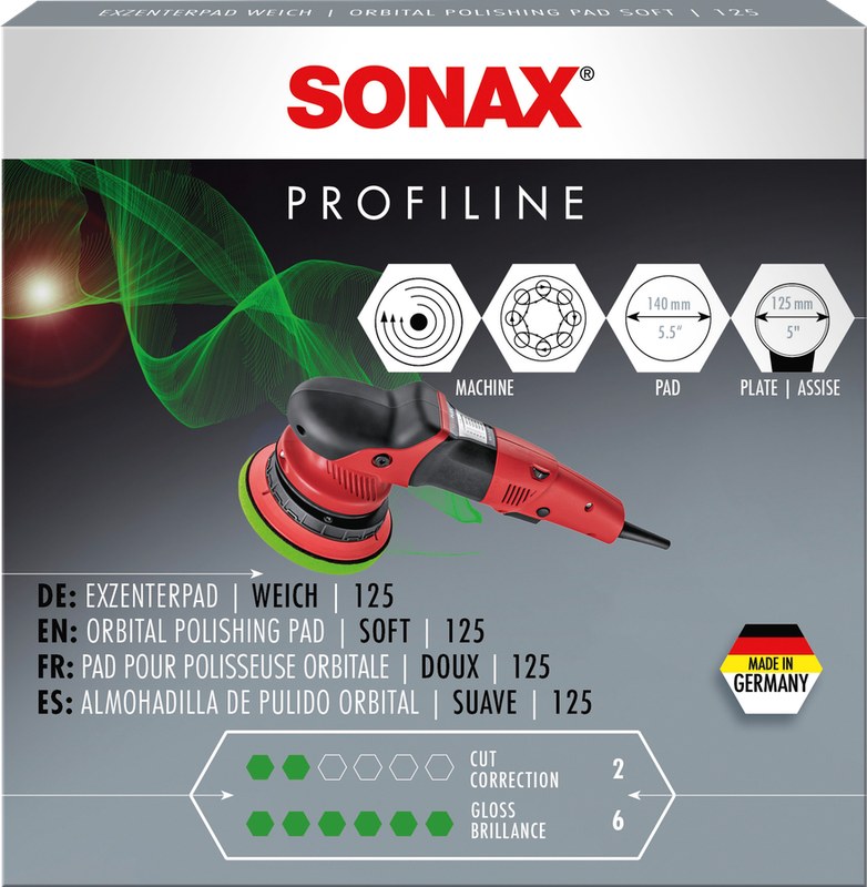 SONAX Orbital Polishing Pad soft 125, 1 vnt