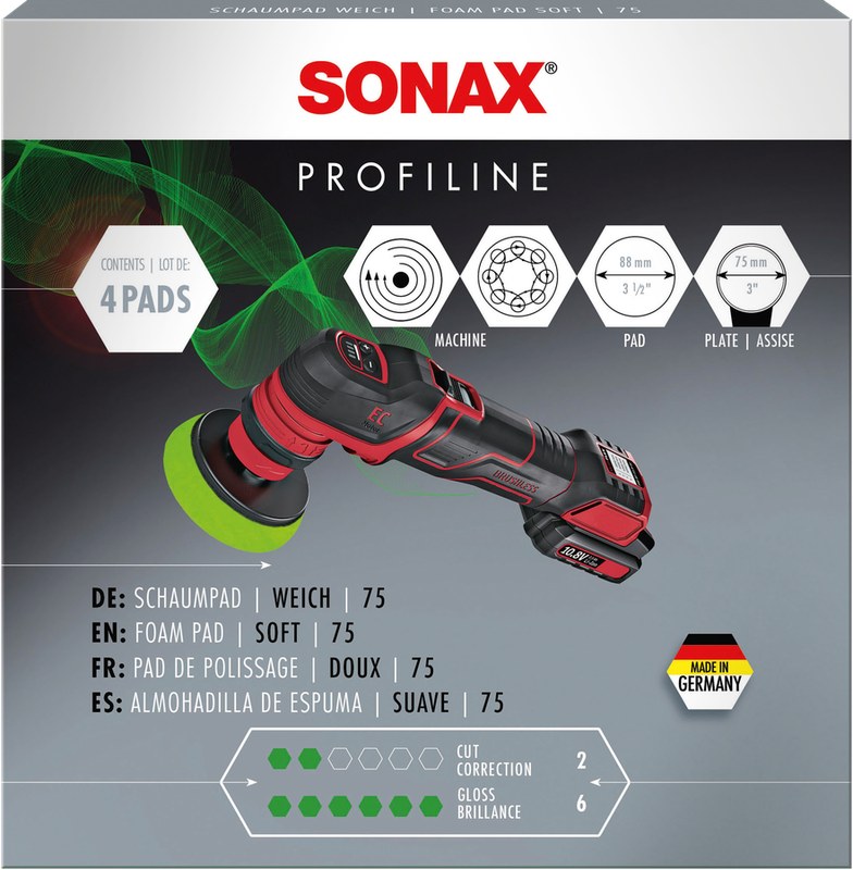 SONAX Foam Pad soft 75, 4 vnt